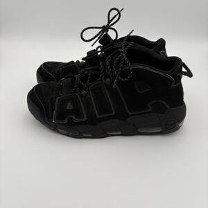 Nike Air More Uptempo Triple Black Reflective Sneakers Men's 13 Shoes 414962-004